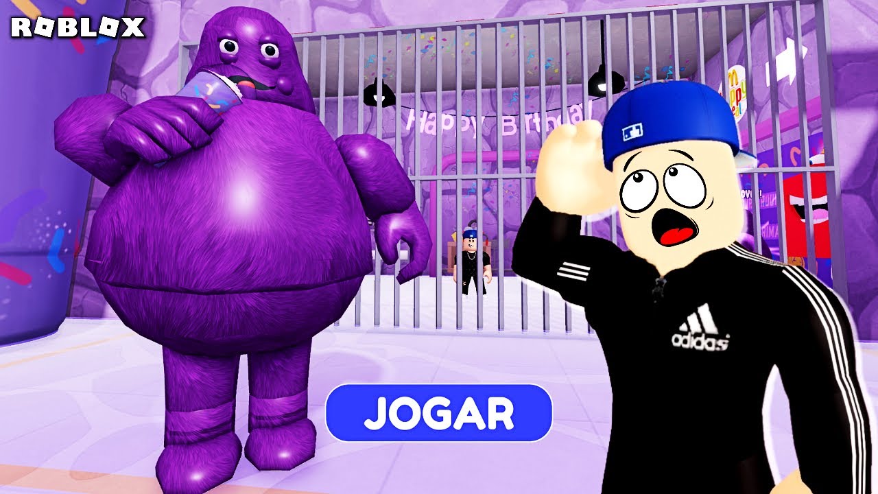 ESCAPE DO POLICIAL GRIMACE 🥤 | Roblox Barry's Prison Run