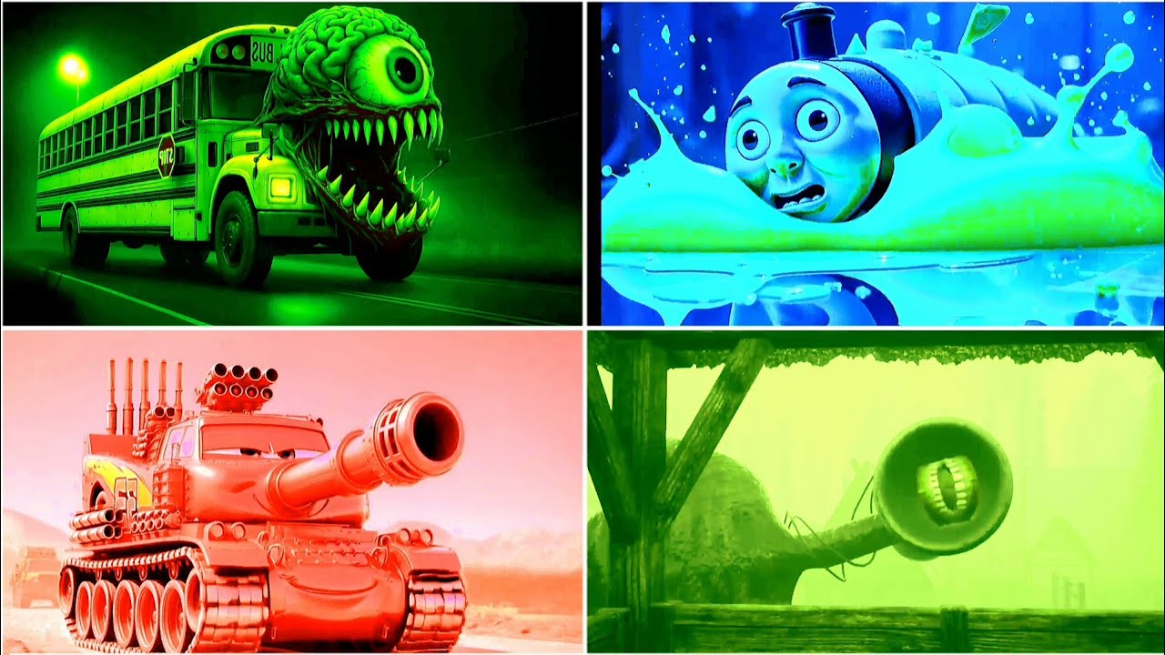 SCHOOL BUS 🆚 THOMAS TRAIN 🆚 McQUEEN TANK 🆚 SIREN HEAD - COFFIN DANCE SONG | TILES HOP #149