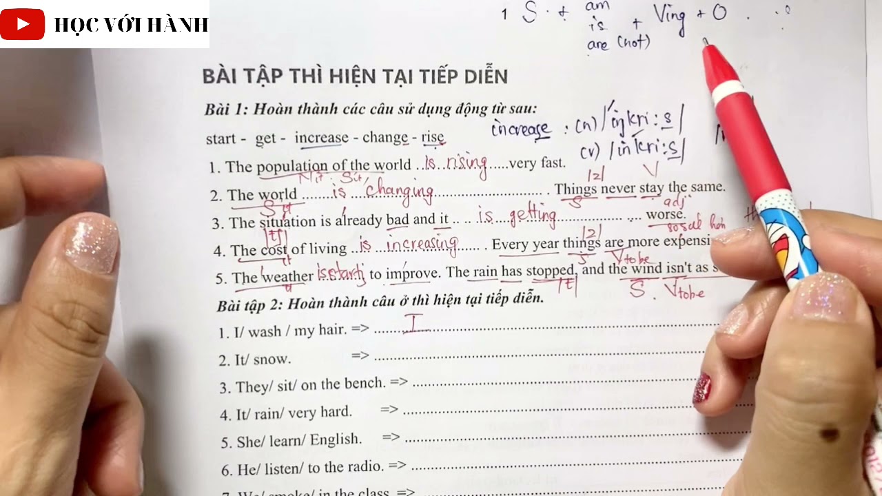 BÀI TẬP THÌ HIỆN TẠI TIẾP DIỄN (P1) - GIẢI THÍCH CHẬM