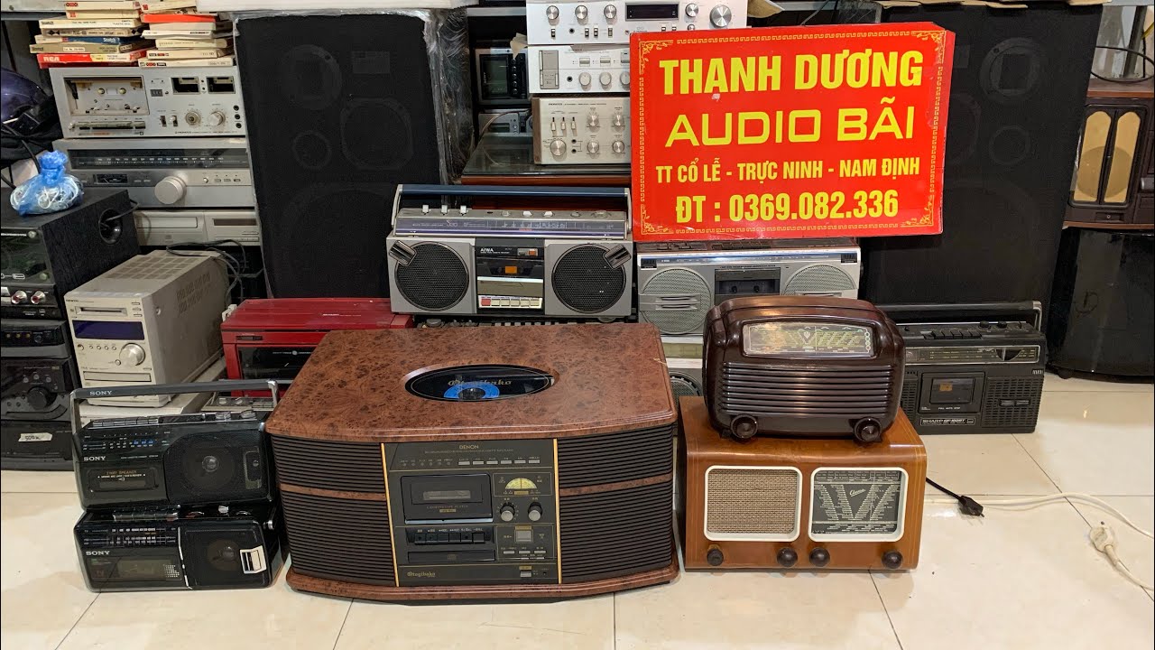 Tủ đài DENON GP-S50. Radio bóng đèn cổ. Radio cassette cầm tay. Lh:0369082336