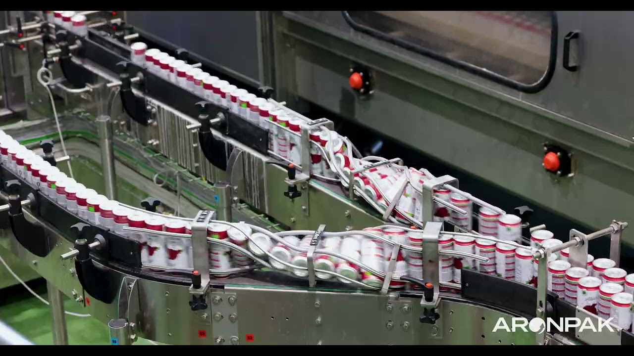 Complete filling and palletizing line for aluminum cans