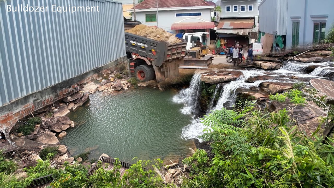 Crocodile pond project with 100% !!! water, size 6 meters By 12 meters By Dump mTruck 5T & BULLDOZER