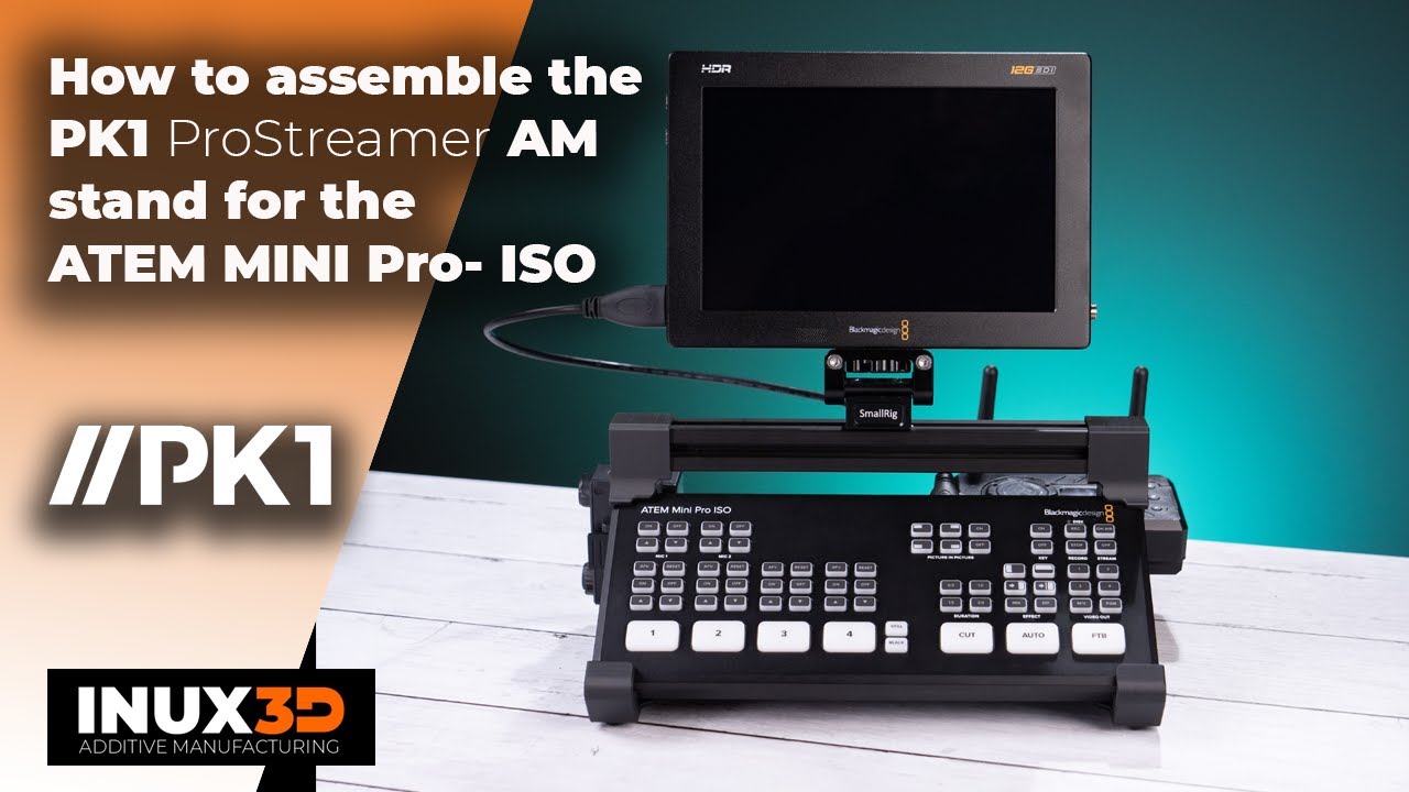 Как собрать стойку PK1 ProStreamer AM для ATEM Mini/Pro/ISO