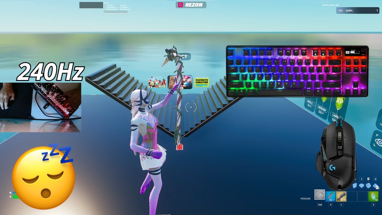 Steelseries Apex Pro TKL 😴 1v1 BuildFights 🏆 Satisfying Keyboard Fortnite 240 FPS 4K