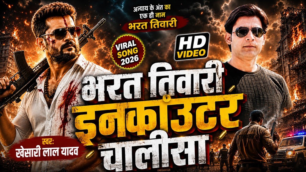 Bharat Tiwari Encounter Chalisa | #KhesariLal New Song | Bharat Tiwari Chalisa | Bharat Tiwari Song