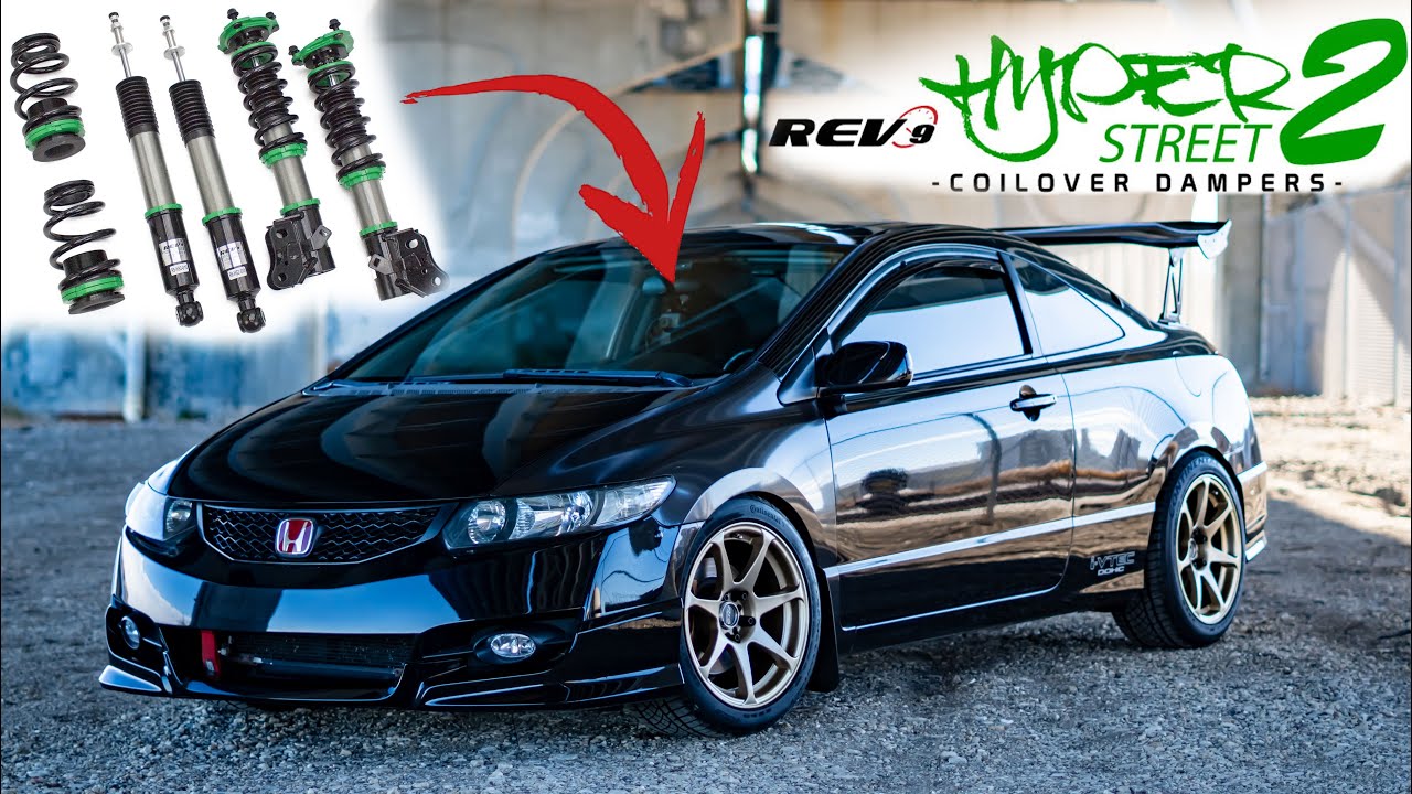 Установка койловеров Rev9 на Honda Civic Si (2006-2011)