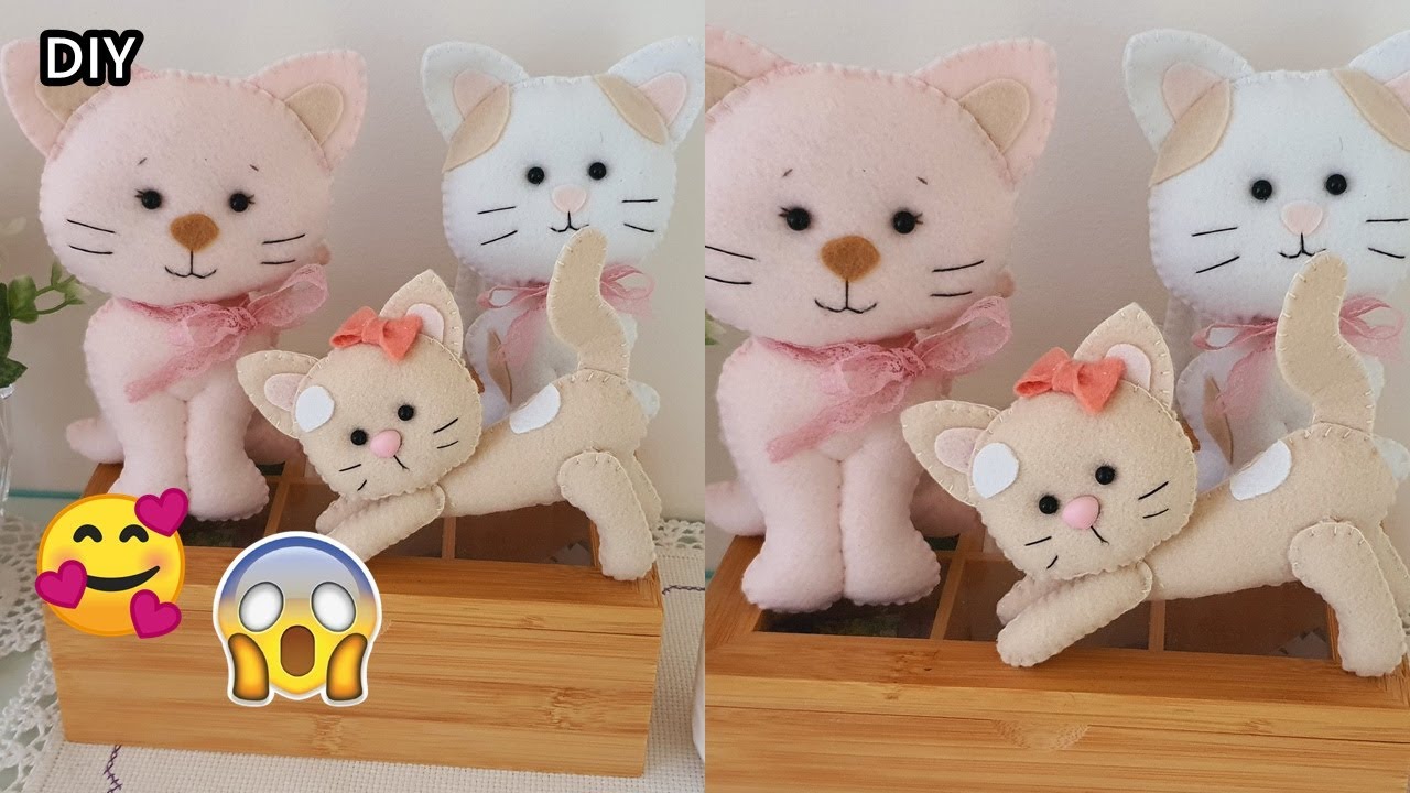Depois que você ver isso,nunca mais vai jogar retalhos no lixo, Ideia de como fazer Gatinhos