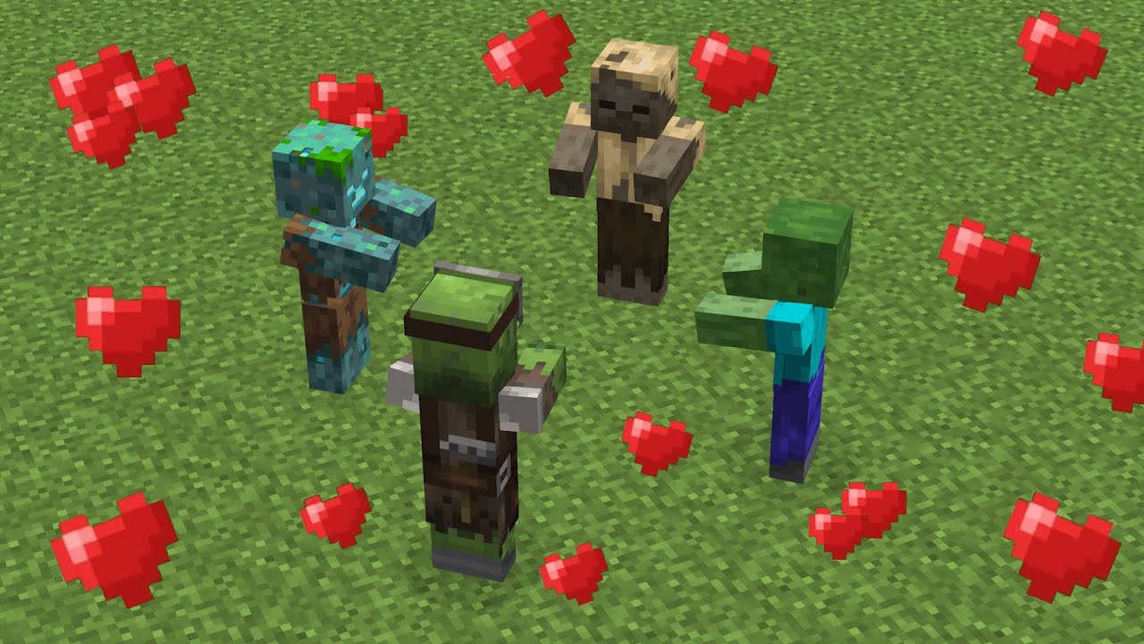 Zombie ❤ Drowned ❤ Husk ❤ Zombie Villager