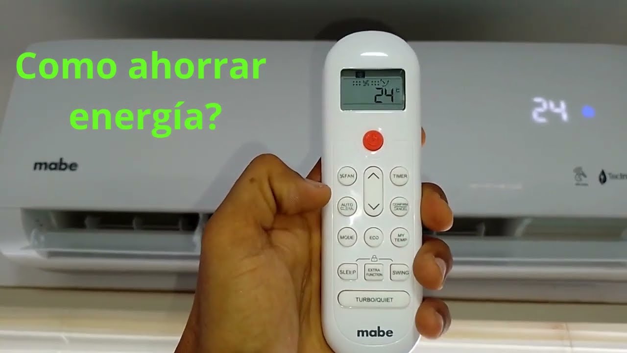 Configuración del control remoto del aire acondicionado mabe para ahorrar energía-Eco-Sleep-Timer.