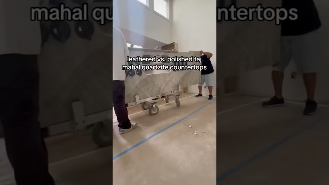 Leathered Taj Mahal Quartzite or Polished? #kitchenrenovation #quartzite