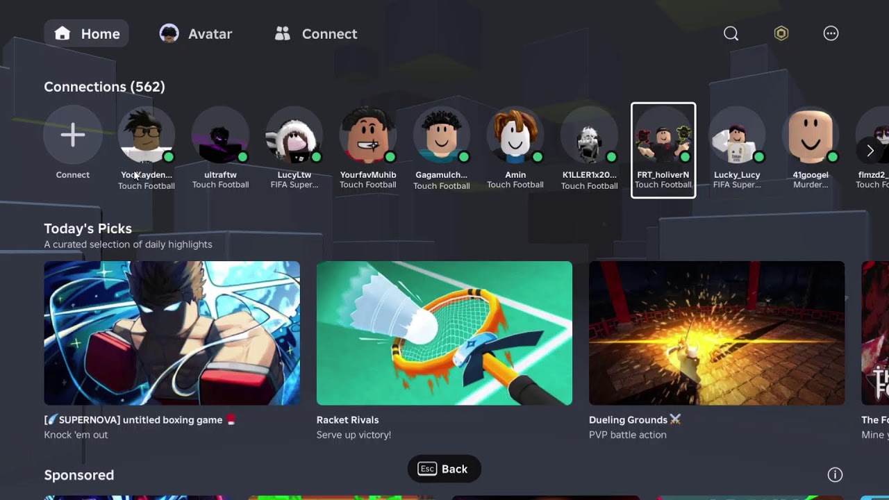 Playing in a league match