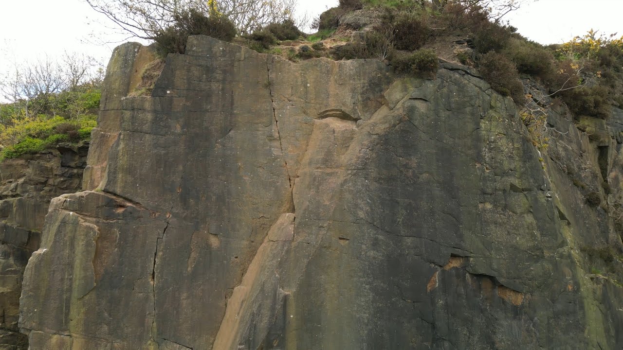 Never a rock climber when you need one -  just a traffic cone...