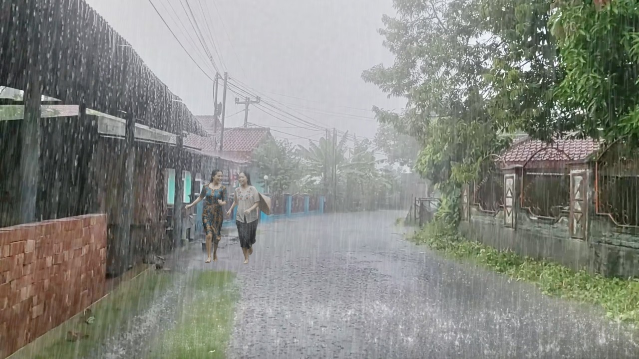 СТРАШНЫЙ ! !🌧️⚡ Сильная гроза и сильный дождь в деревне 🌧️⚡ Успокаивающие звуки для сна