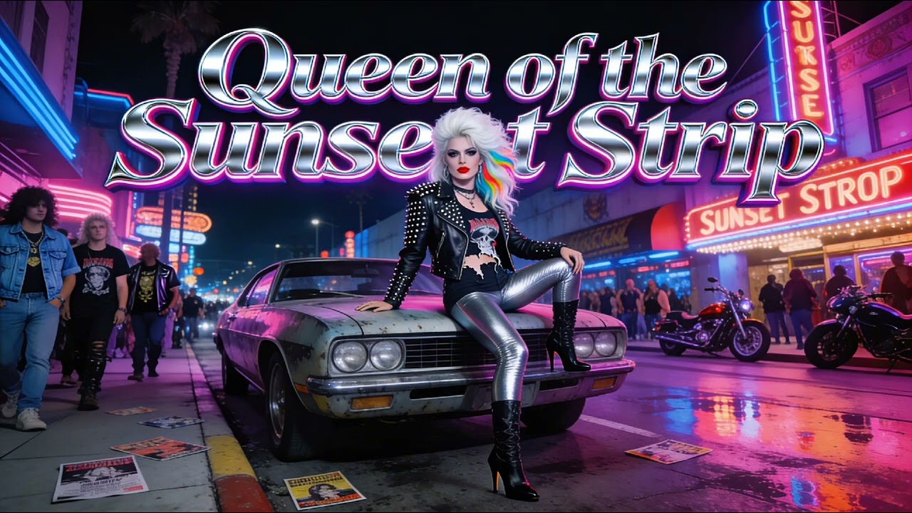 Queen of the Sunset Strip #aimusic #newmusic #newsong #rockmusic #hairmetal 