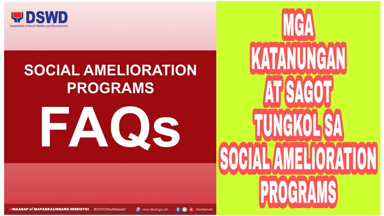 SOCIAL AMELIORATION PROGRAMS || MGA KATANUNGAN AT SAGOT TUNGKOL DITO