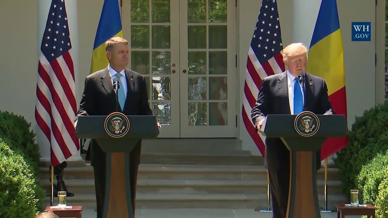 Donald Trump si Klaus Iohannis la Casa Alba - Conferinta de presa
