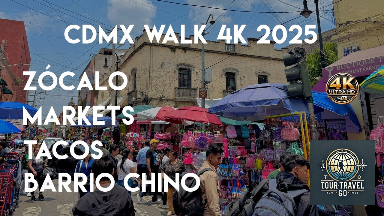 Mexico City Walking Tour 🇲🇽 | From Correo Mayor Market to Reforma&rsquo;s Monuments & Malls | 4K