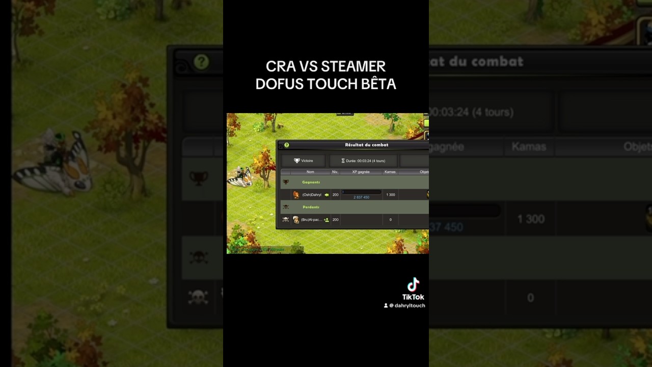 DOFUS touch b&ecirc;ta  CRA vs Steamer - test de mon prochain mode - #dofustouch #kolizeum