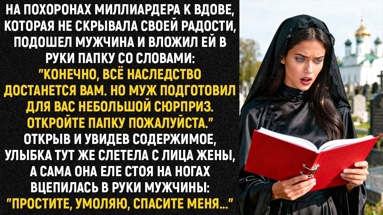На похоронах миллиардера к вдове, которая не скрывала своей радости, подошел мужчина...