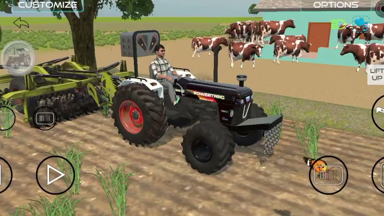 Village main ganne ki kheti kari | गांव में ट्रैक्टर से गन्ने की खेती की | tractor ofroading games 