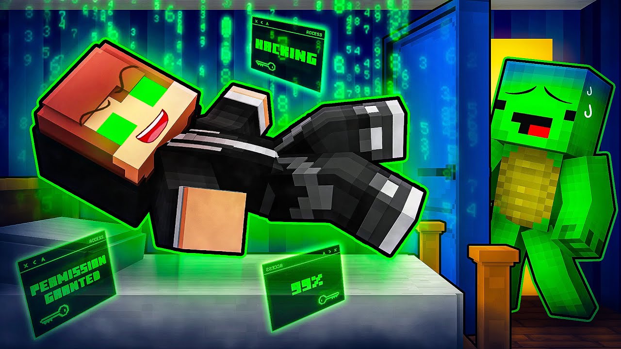 JJ is Possessed by a HACKER - Maizen Minecraft Animation
