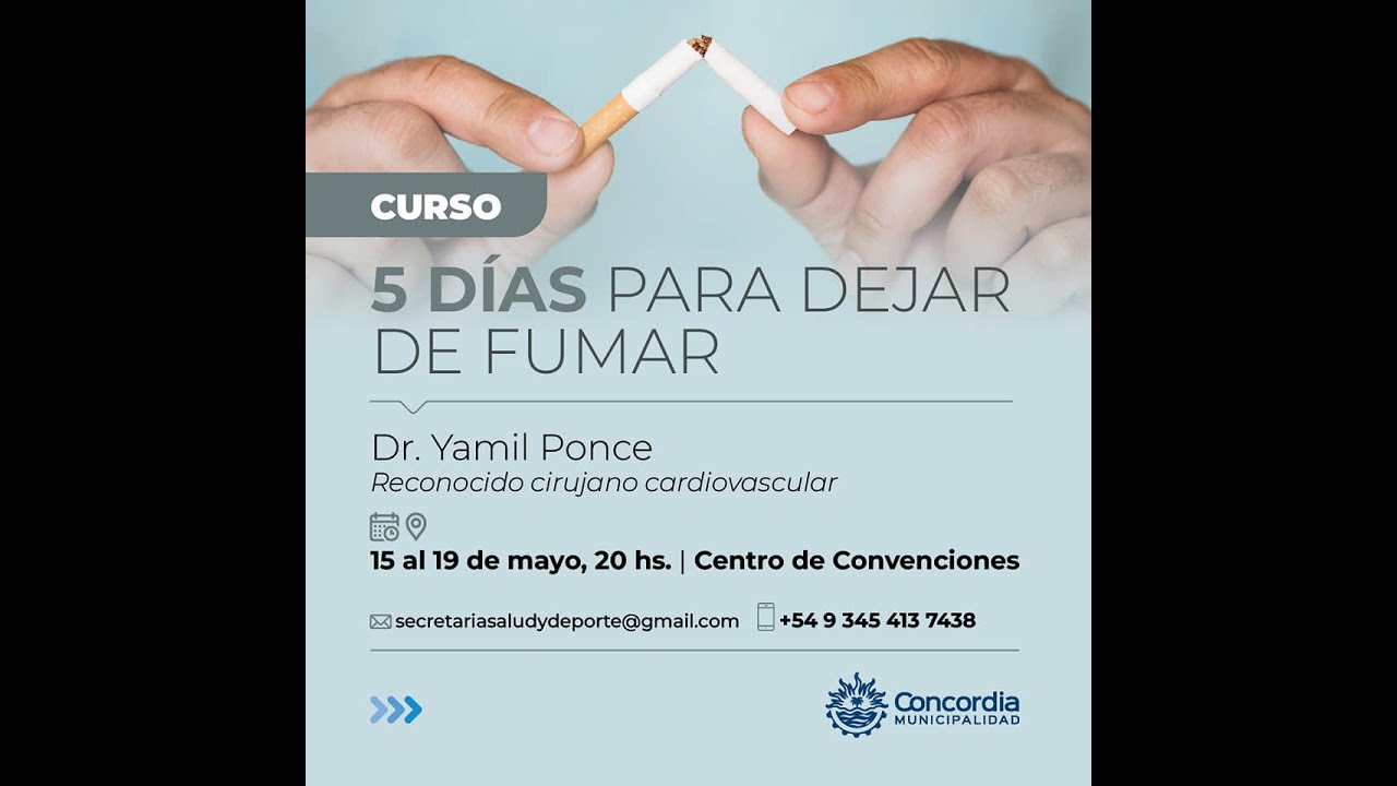 Curso 5 DÍAS PARA DEJAR DE FUMAR - Dr Yamil Ponce - Día 1
