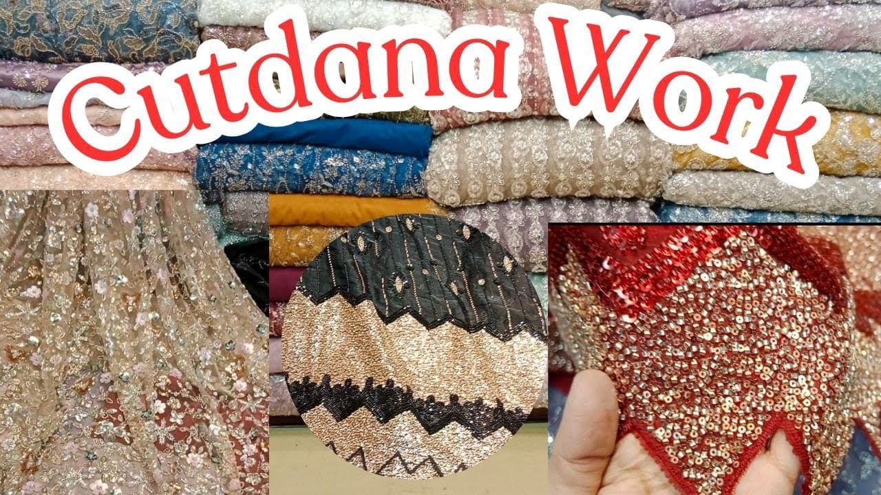 Cutdana Work Embroidery Designs 🔥💥 | Cutdana Work Dress | Cutdana work | Cutdana Net Fabric👗