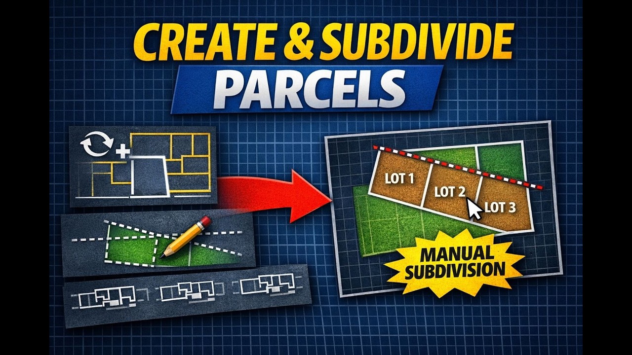 Create & Subdivide Parcels in CAD | Manual Subdivision Basics