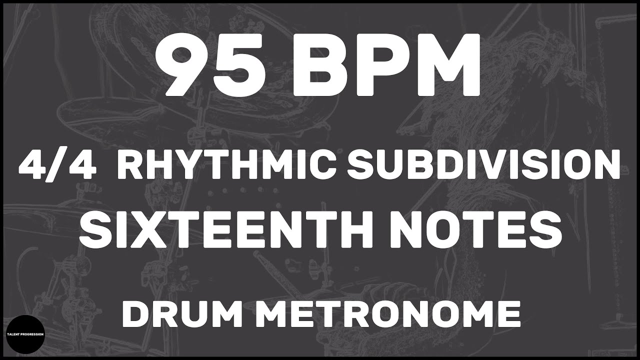 Sixteenth Notes | Drum Metronome Loop | 95 BPM