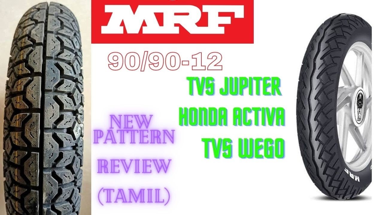 MRF SCOOTER TYRES|| 90/90-12 NEW PATTERN #MRF #zapper #zapperfi #NYLONGRIP PLUS #tvsjupiter #activa