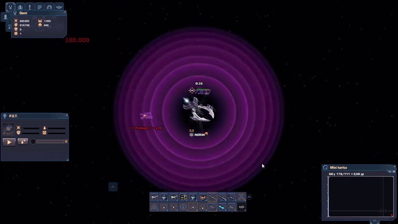 Darkorbit - NPC ATOM BOMBASI [LAZER SIKMADAN GAMMA BİTİRMEK]