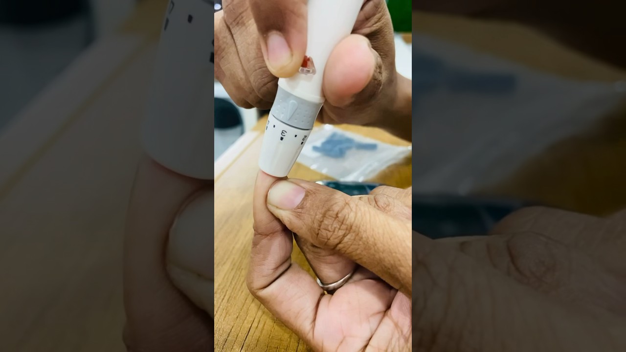 How to use lancing device for fingertip🩸 #shorts #shotsfeed #malayalam