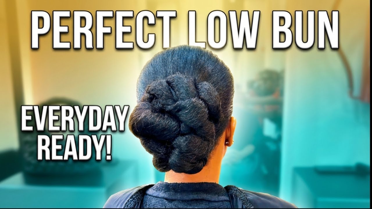 Low Bun on Relaxed Hair + Everyday Look