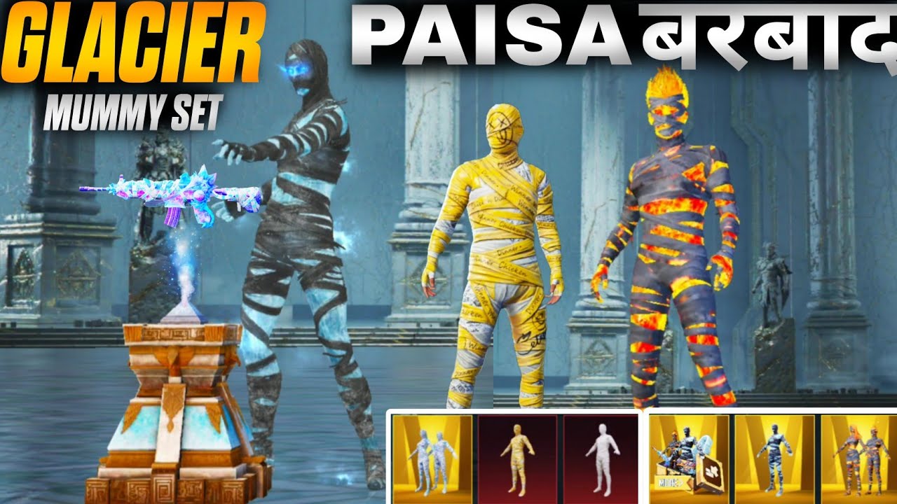 GLACIER MUMMY SUITE CRATE OPENING | 50000 UC MUMMY SET CRATE OPENING | BGMI CRATE OPENING #bgmi