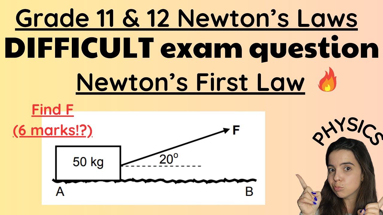 Newton's First Law of Motion exam question VERY DIFFICULT!