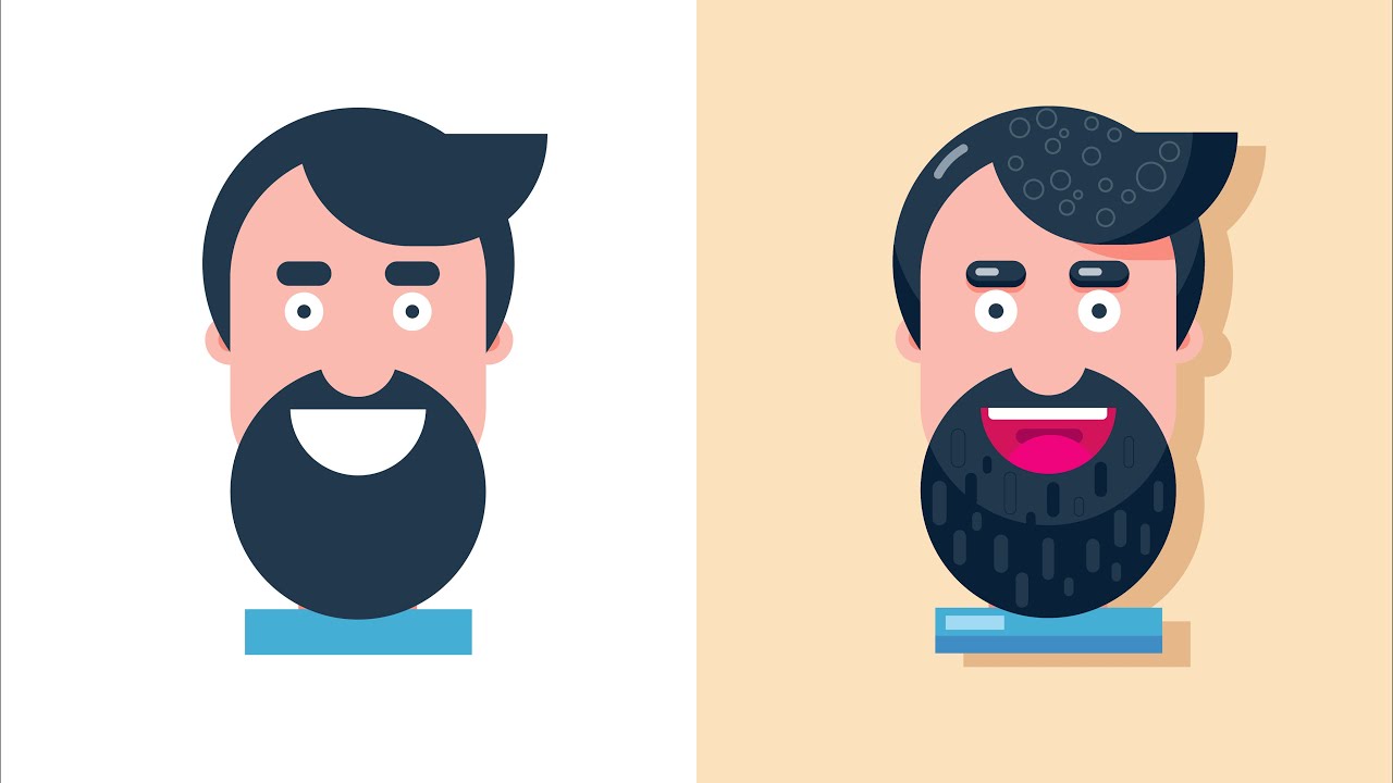 How To Draw Real Face In Flat Design | Graphic Designs Tutorial | Face Tutorial | Adobe Illustrator