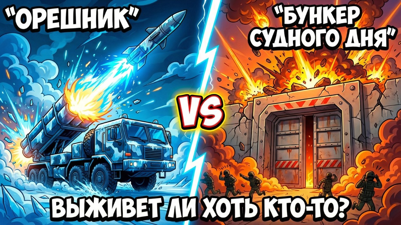 БУНКЕР СУДНОГО ДНЯ против ОРЕШНИКА — сколько ударов он выдержит? | ФАКТИЛЛА