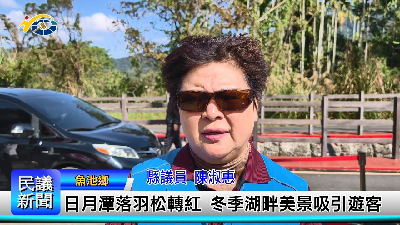 1150115 南投縣議會 民議新聞 日月潭落羽松轉紅 冬季湖畔美景吸引遊客 (縣議員 陳淑惠 )