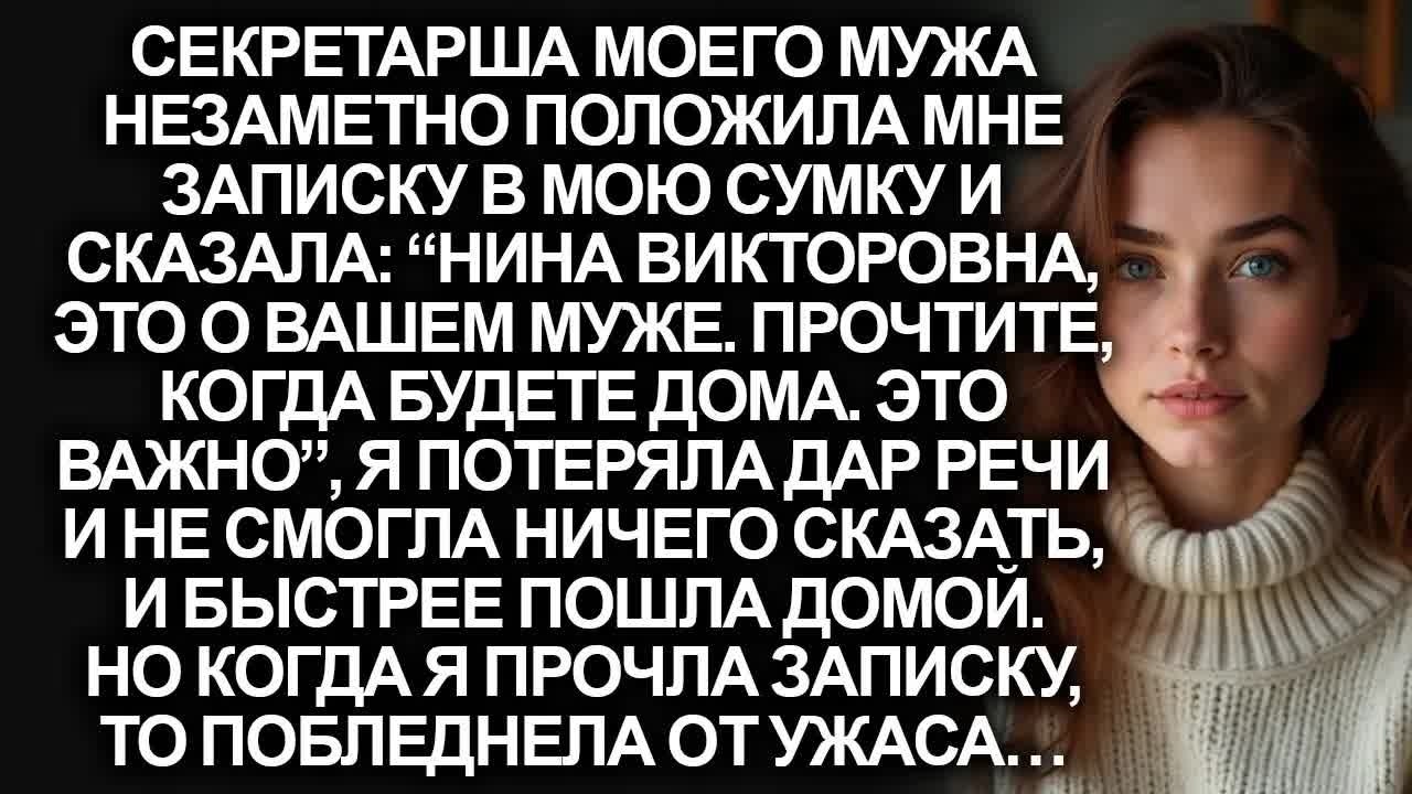 Секретарша моего мужа незаметно положила мне записку в мою сумку, но когда я прочла её…
