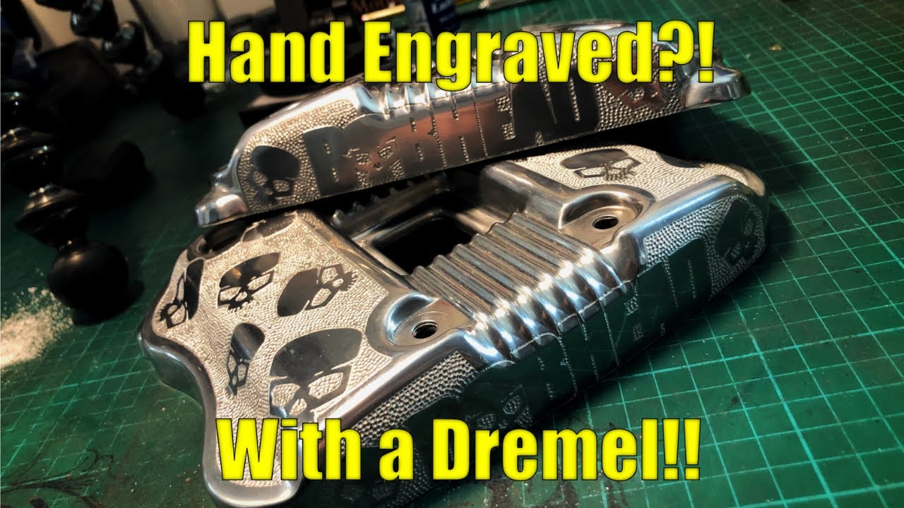 How to hand engrave Harley davidson Rocker cover with a Dremel