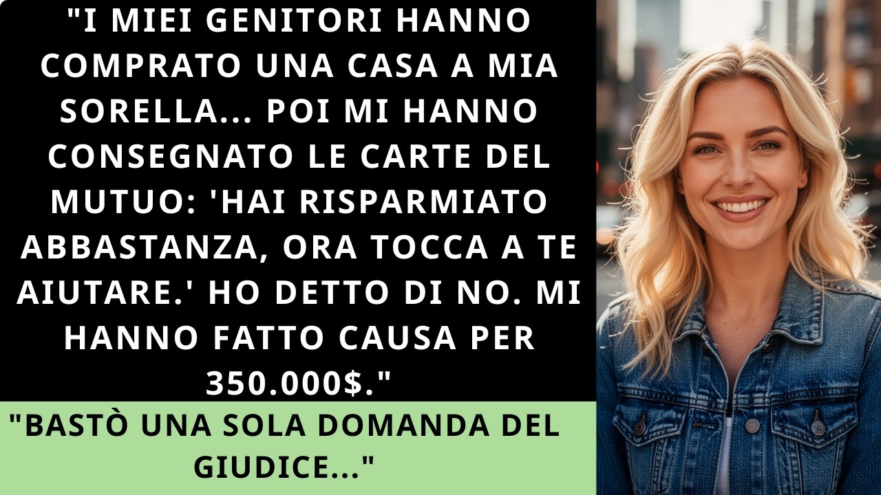 I miei genitori volevano che pagassi il mutuo di mia sorella  Ho rifiutato, Ora vogliono 350 000$