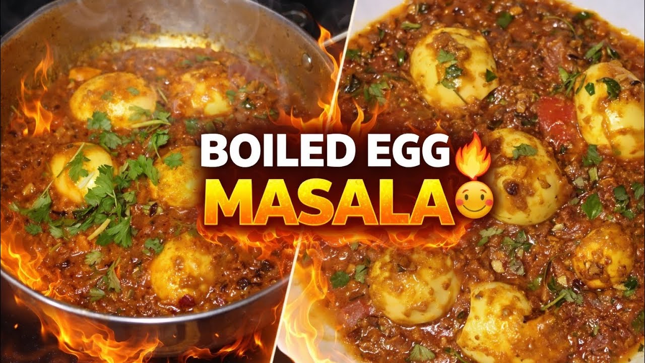 🔥 BOILED EGG MASALA 😋 #Boiledeggmasala #eggrecipe #cooking 
