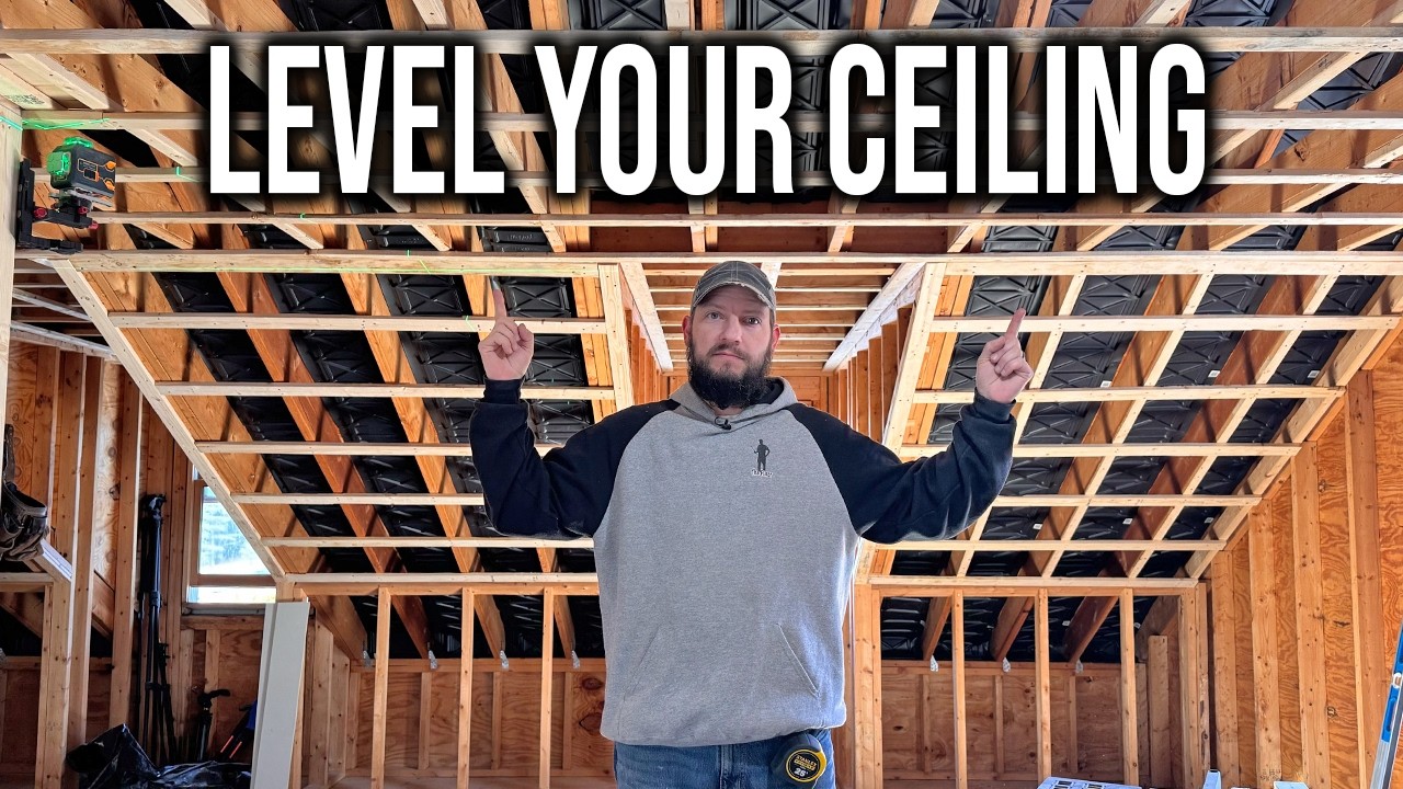 How to Make Your Unlevel Ceiling Perfect and Ready for Drywall