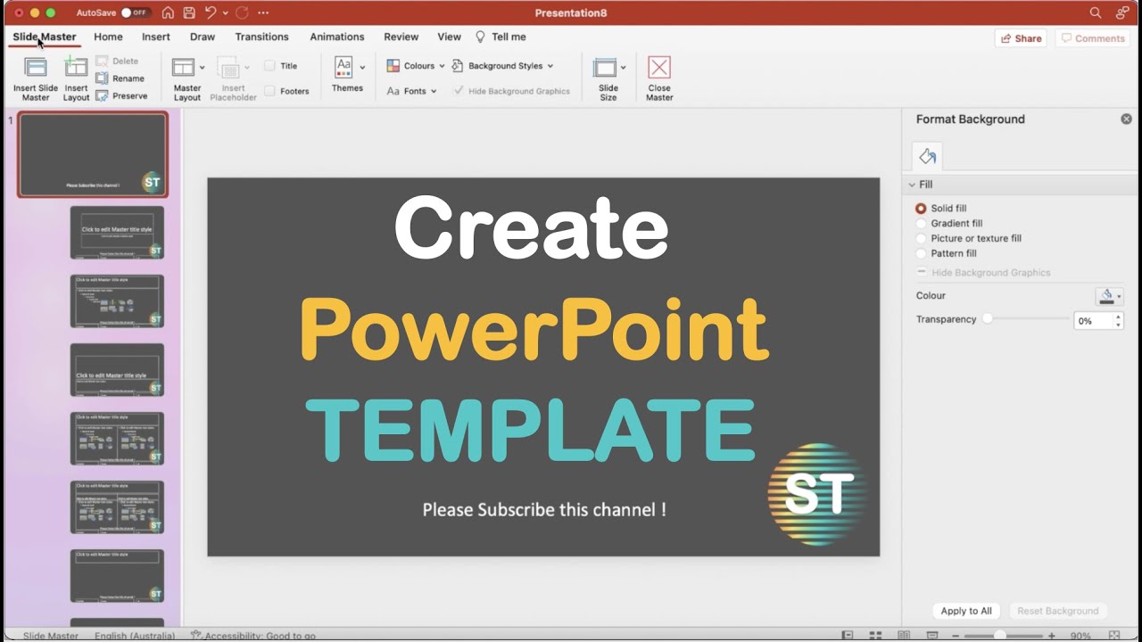 Как создать шаблон PowerPoint (для начинающих 2022)
