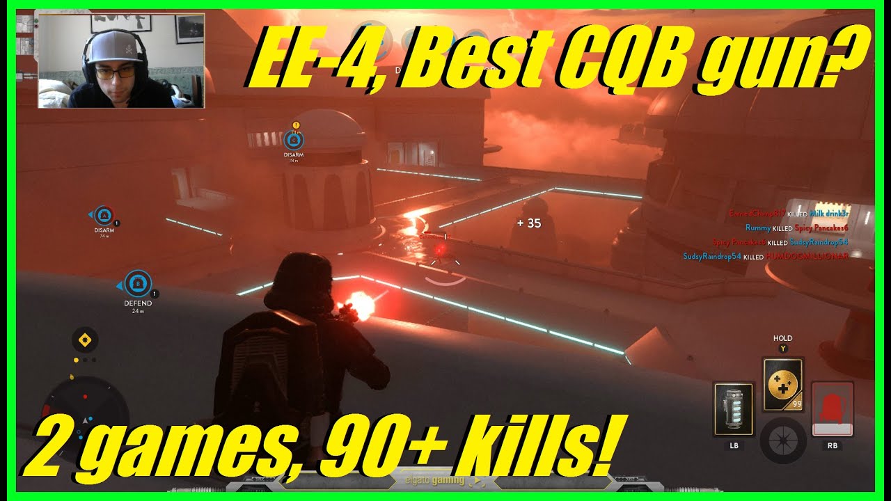 Star Wars Battlefront - Is the new EE-4 the best CQB gun now? | 90+ kills! 2 games (Sabotage)