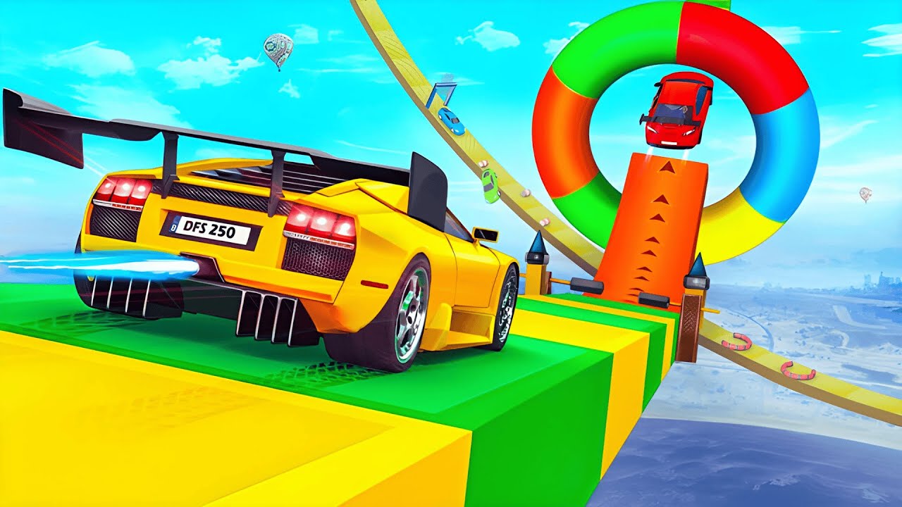 🔥 Ultimate Ramp Car Madness 3D – Crazy Stunts & Sky-High Jumps! 🚗⚡