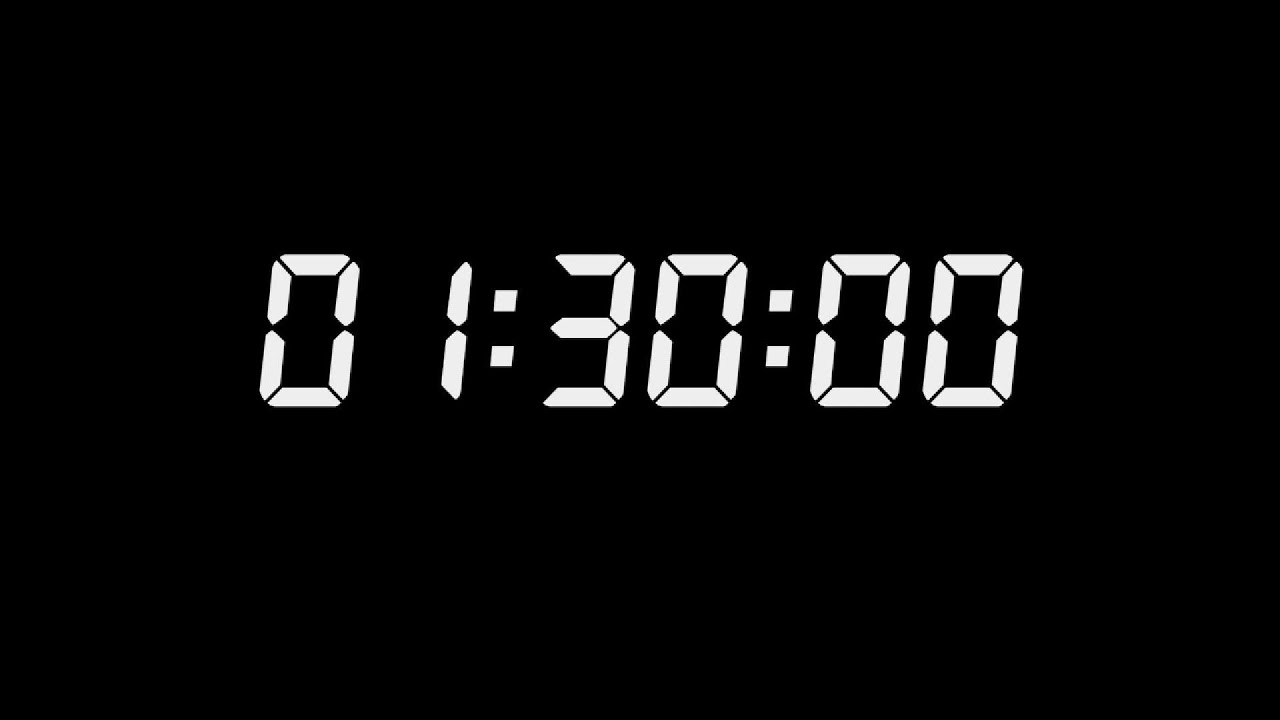 1 Hour 30 Minute Focus Countdown for ADHD | No Distractions | White Noise