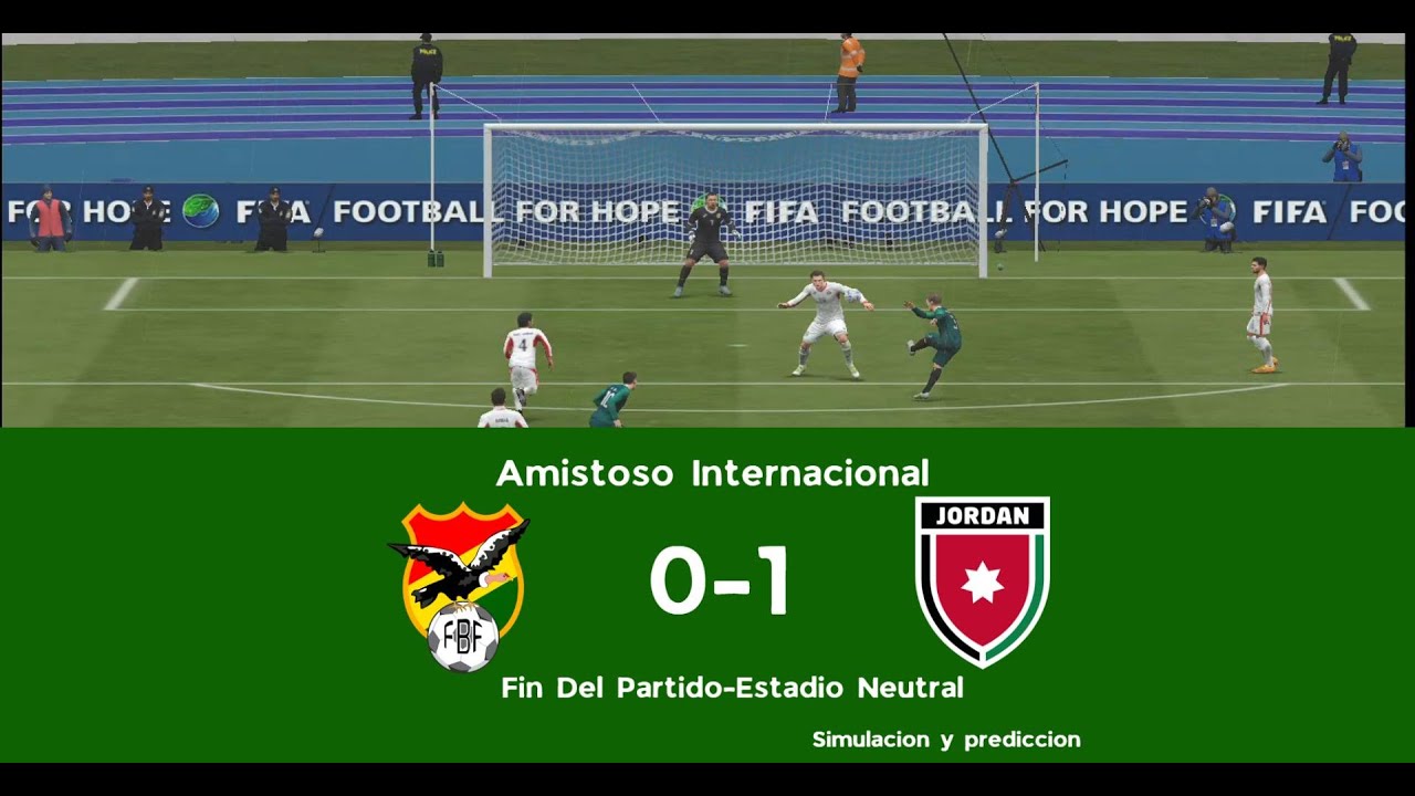 Amistoso Internacional Bolivia 0-1 Jordania Simulacion y Resumen