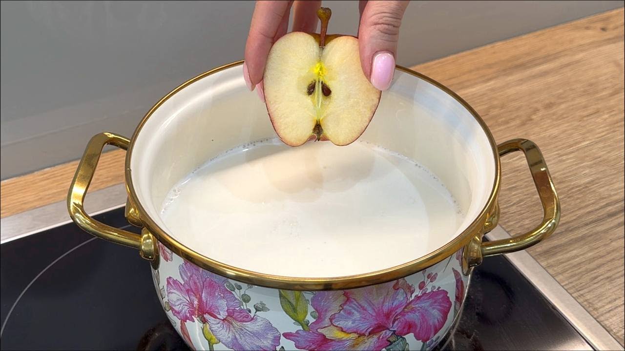 Добавьте одно ЯБЛОКО в Молоко и наблюдайте за магией 🍏🥛