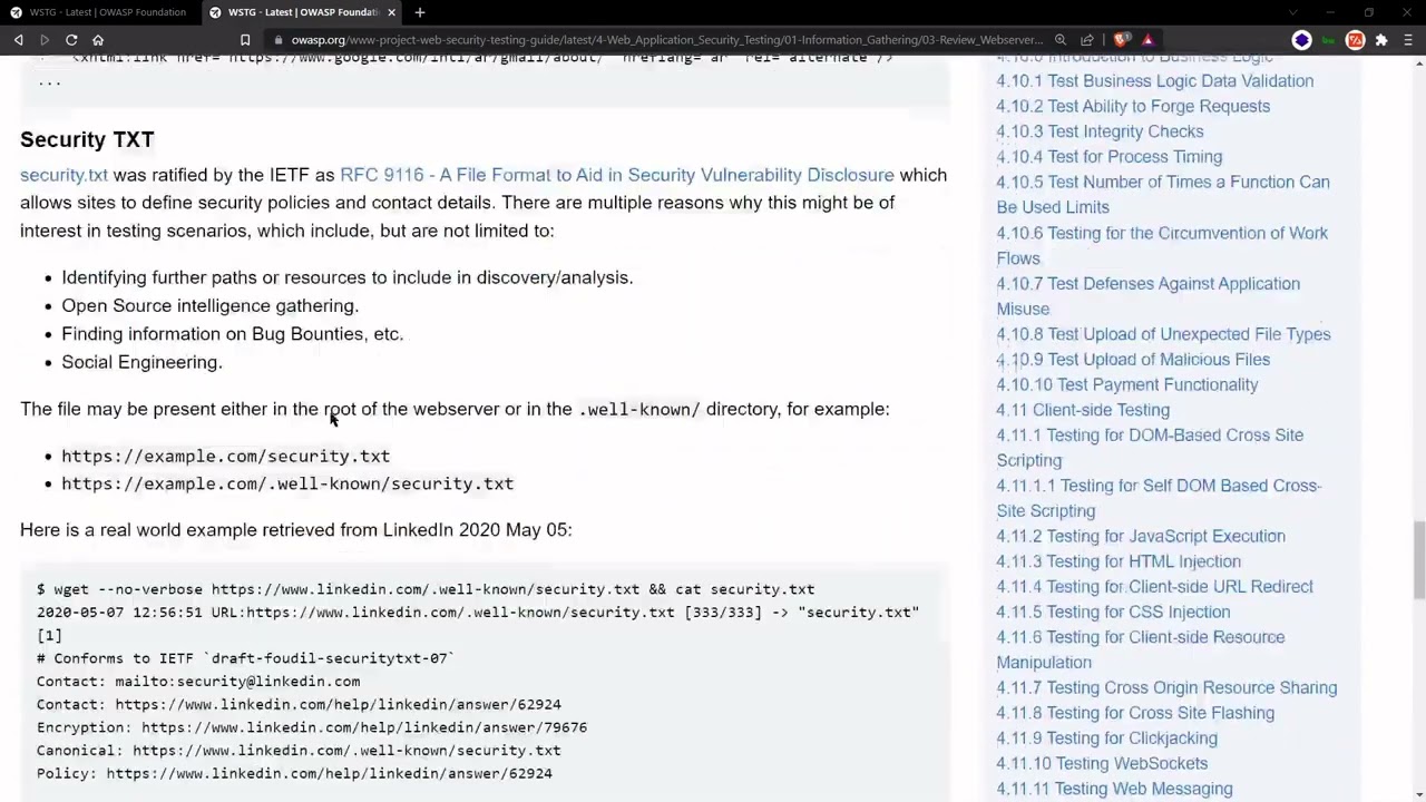 Web Security Testing Guide Course (4.1.3) - Information Gathering & Web Recon